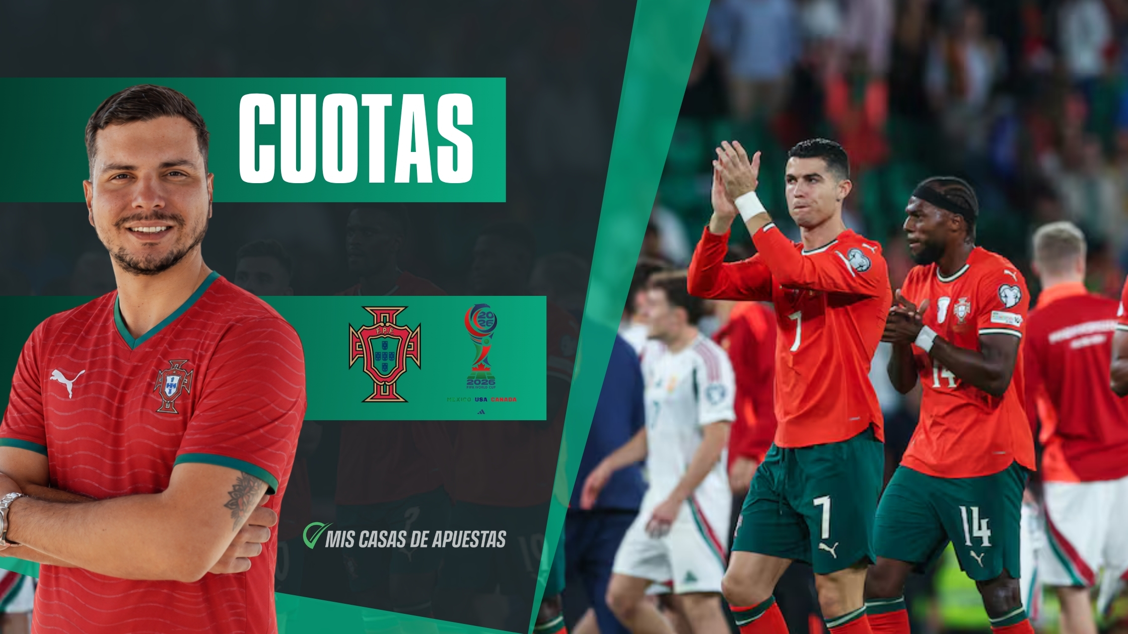 A cuanto se paga que Portugal gana el Mundial 2026