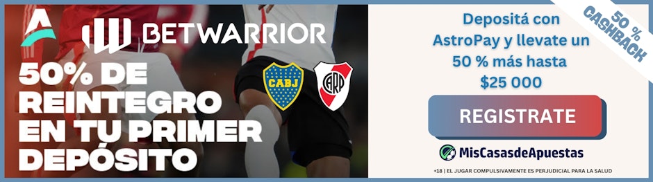 Banners Bet Warrior cashback Argentina