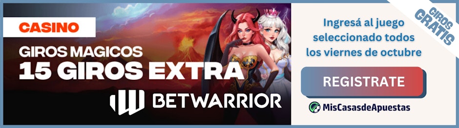 Banners giros gratis Betwarrior Argentina new logo 1