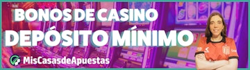 Deposito minimo bonos de casino banner Argentina