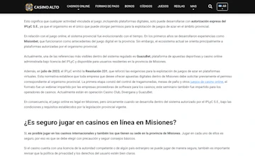 Casino alto screenshot Misiones