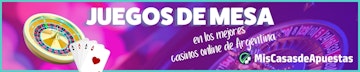 Juegos de mesa mejores casinos online banner Argentina