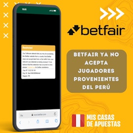 Betfair no opera en Peru