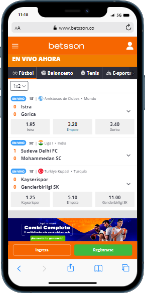 Betsson movil Colombia