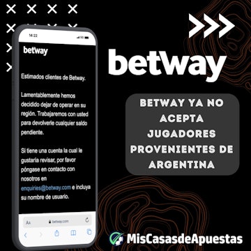 Betway no opera en Argentina