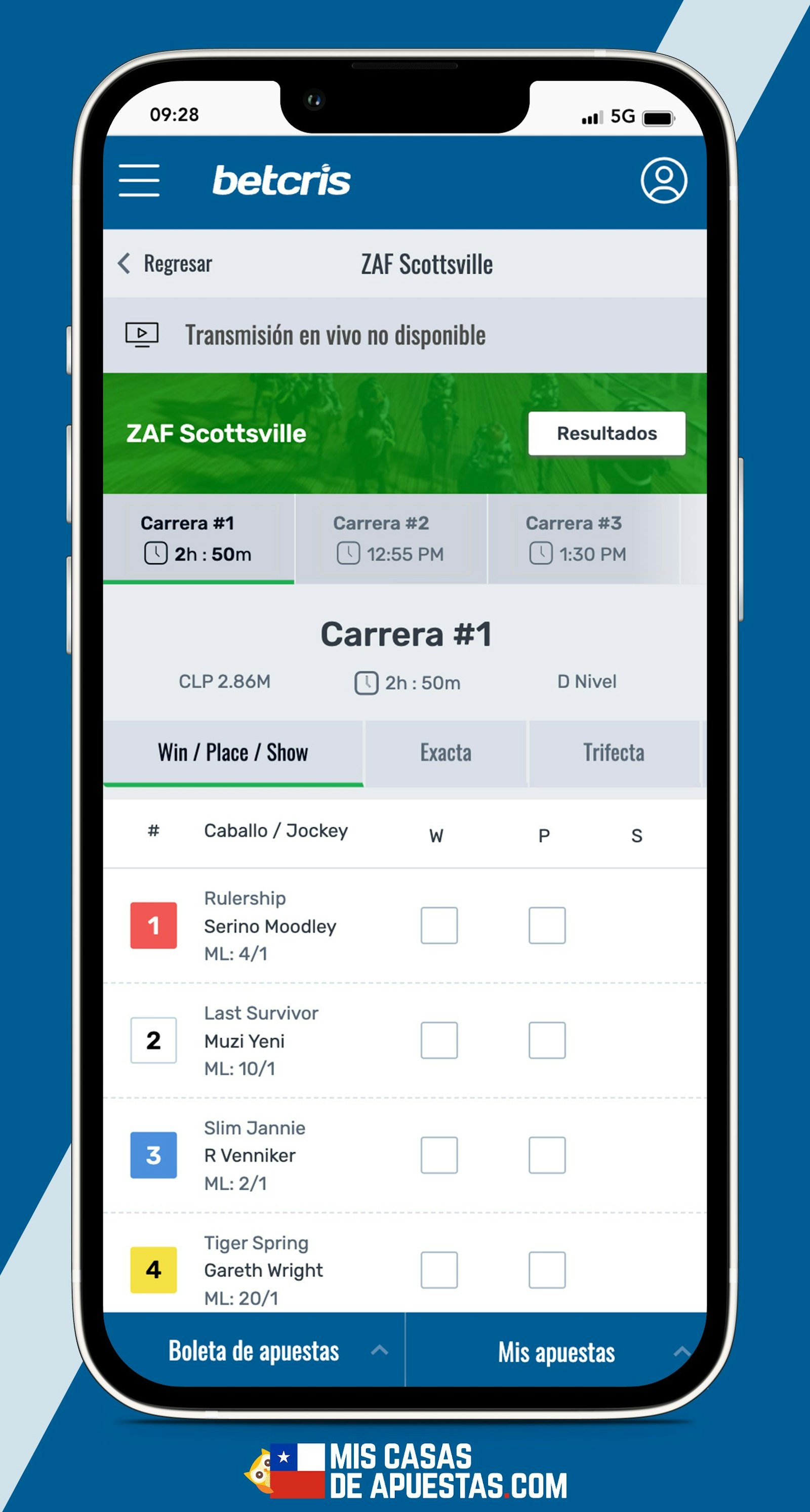 Betcris Chile apuestas en celular