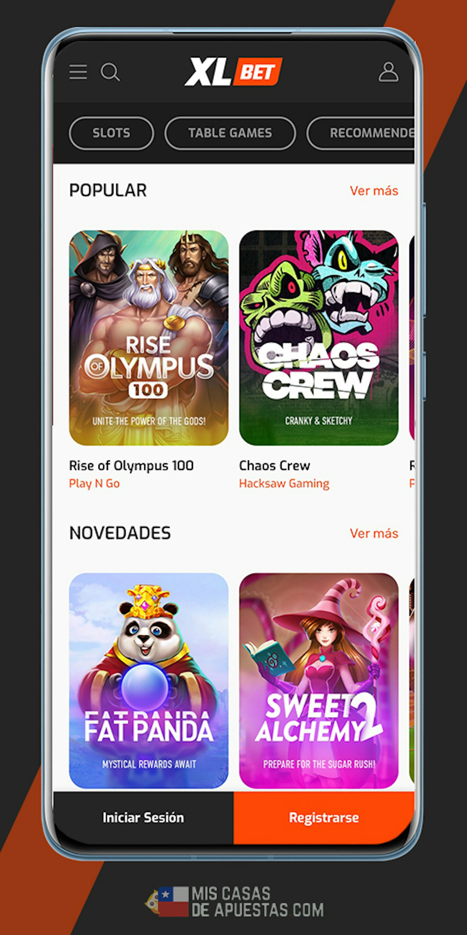 XL Bet casino en celular