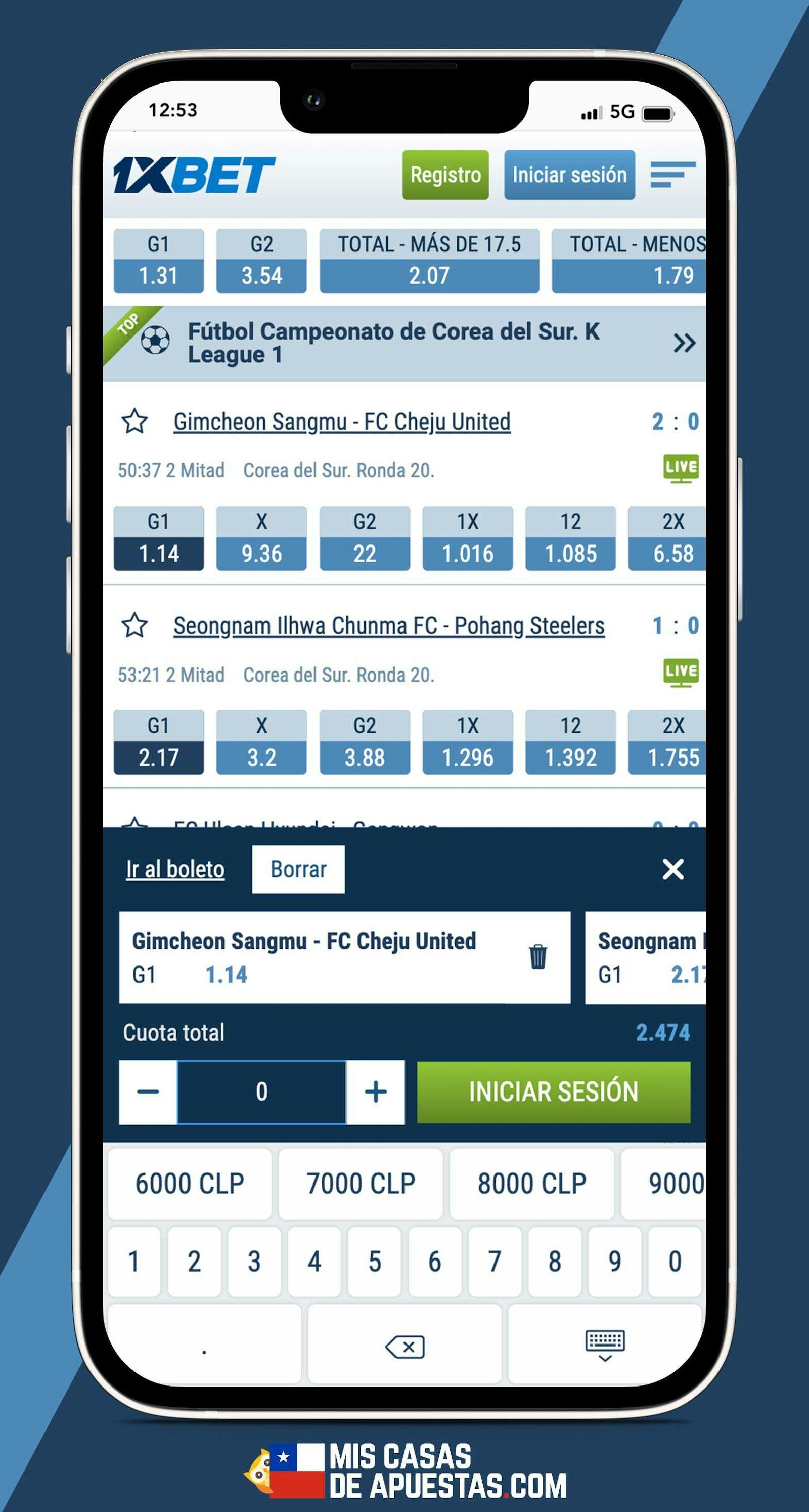 1x Bet Chile apuestas deportivas boleto