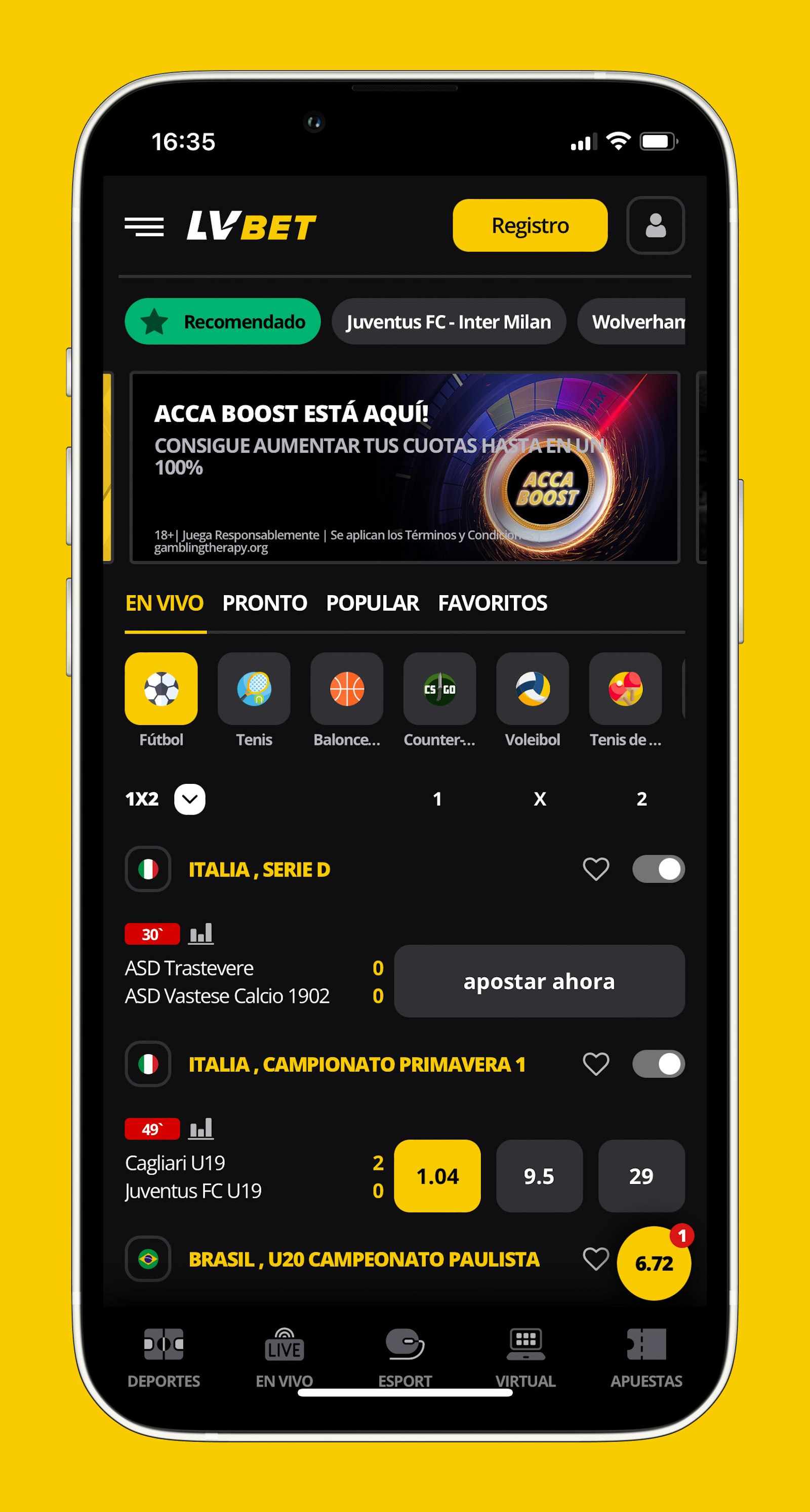 LVBET apuestas celular