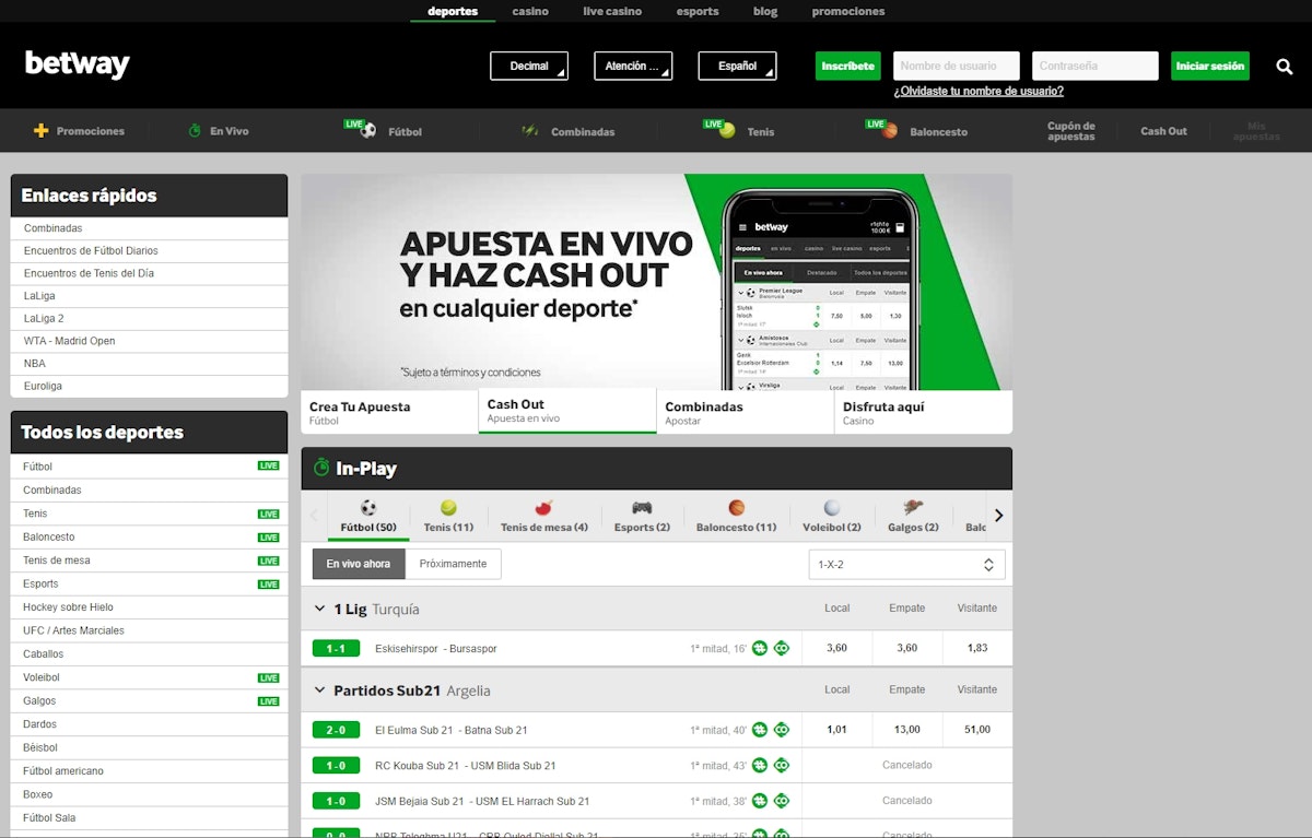 ¿Cómo funcionan las apuestas en Betway