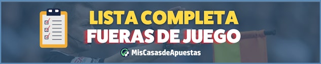 Lista casas para apostar a fueras de juego