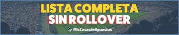 Lista completa bonos sin rollover