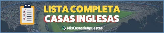 Lista completa de casas de apuestas inglesas