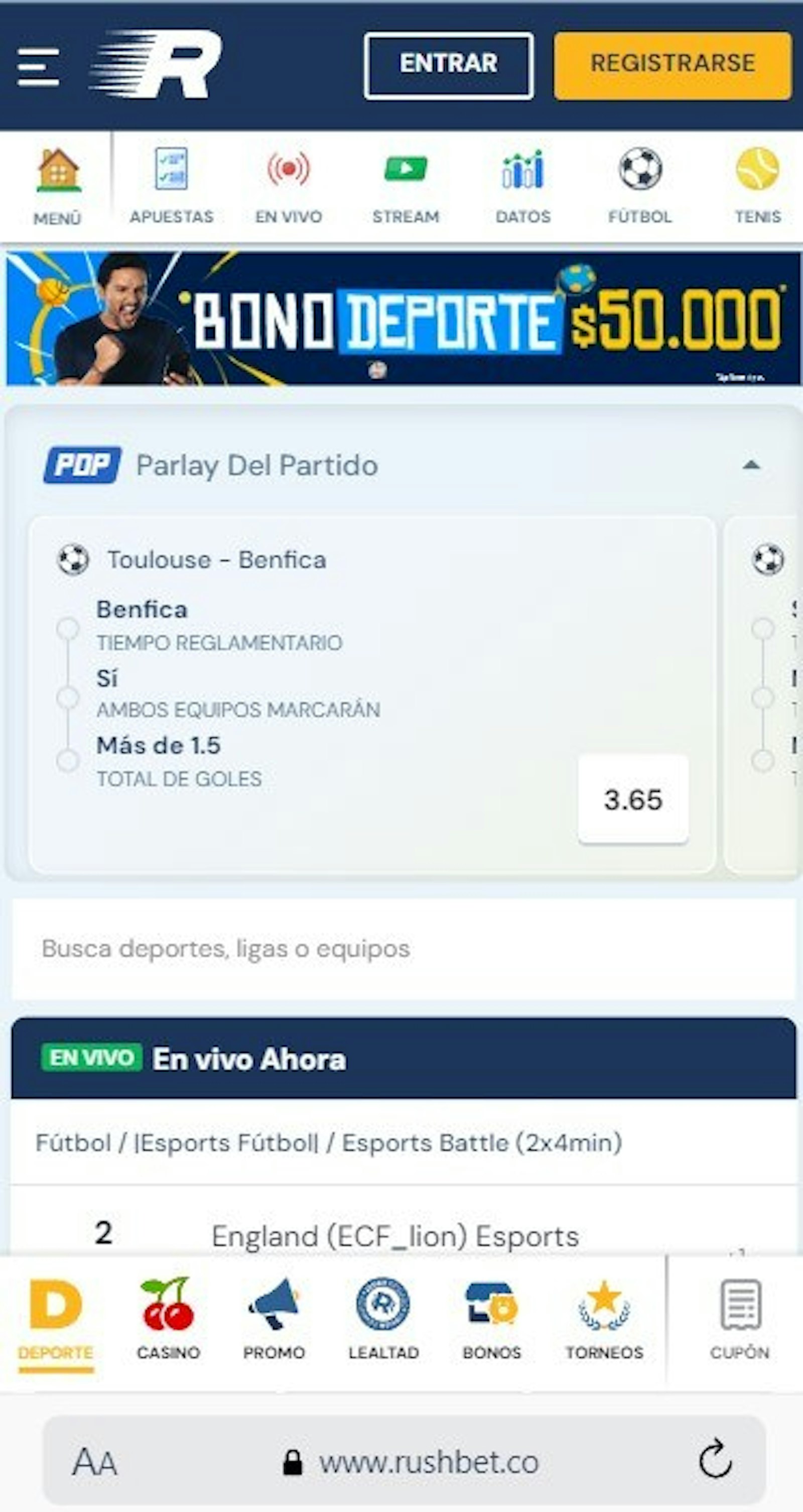 Rushbet screenshot 6