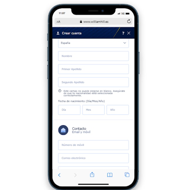 William Hill registro